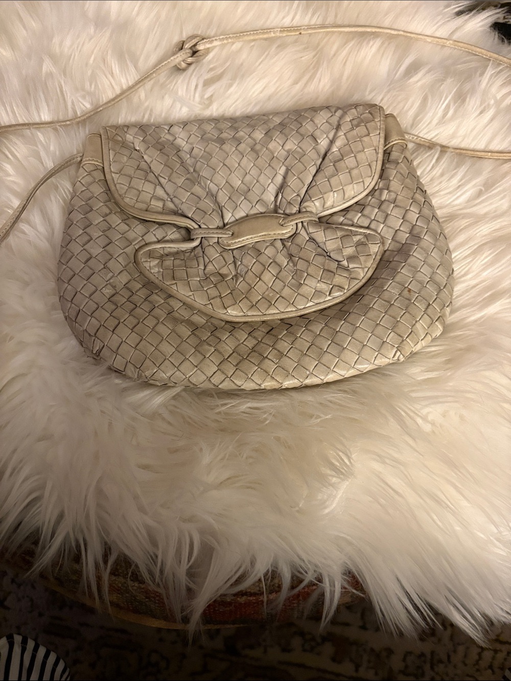 ASPECTS Small Woven Leather Crossbody Bag